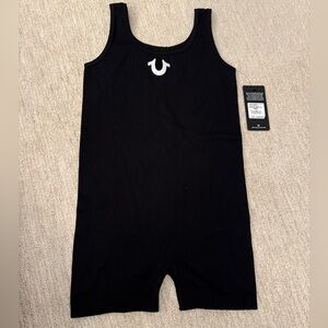 True Religion Black Ribbed Romper Jumpsuit size Small